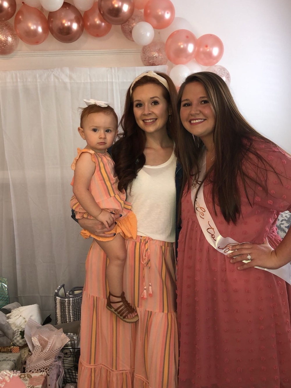 Peach & Coral Striped Maxi Skirt with Matching Toddler Dress Matilda Jane